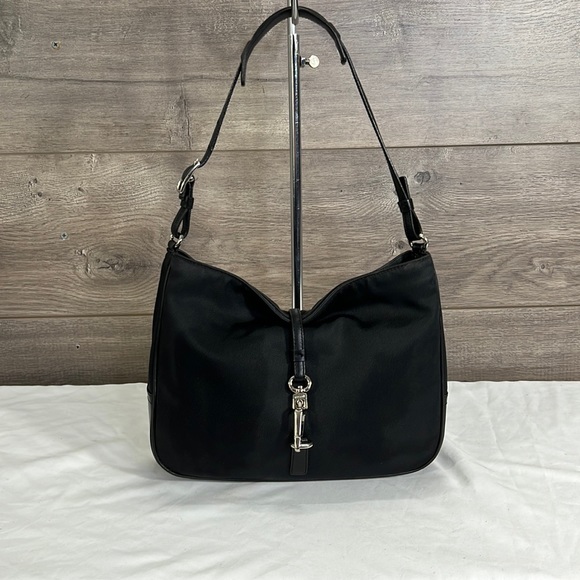 Coach Handbags - Coach 7443 Microfiber Black Mercer Clip Hobo Clip Small Shoulder Bag